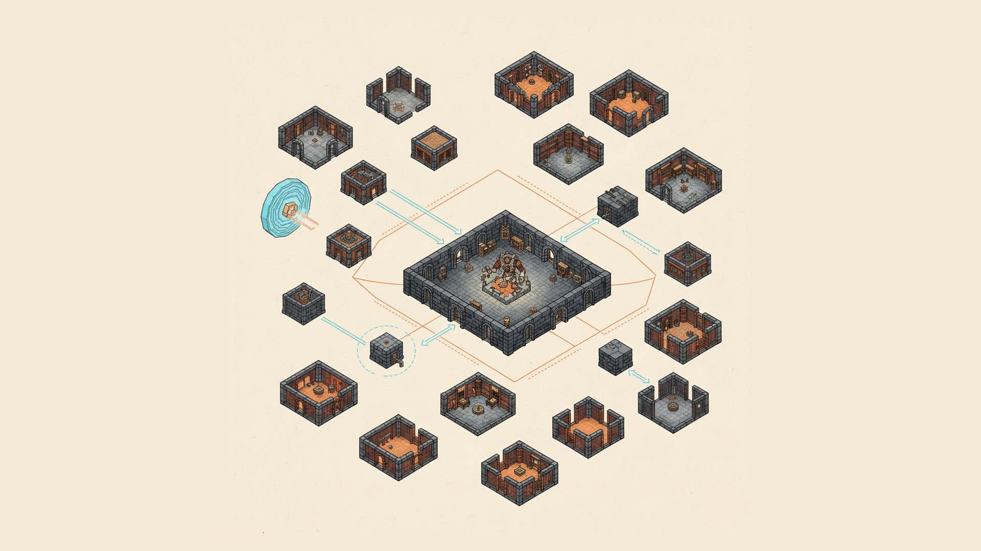 Face the unknown. Our procedural dungeons ensure no two adventures are ever identical.